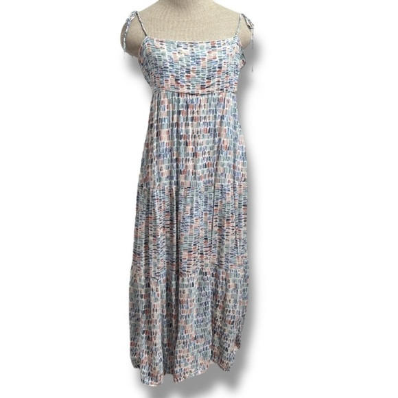 Gilli Multicolor Sleeveless Midi Flowy Dress Spaghetti Straps Women's Size Large - Picture 1 of 12